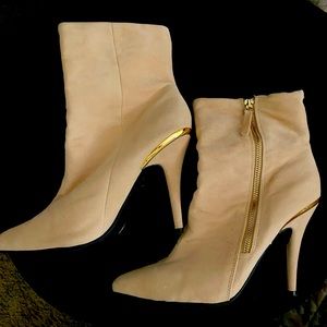Size 9 Rogue Suede Ankle Boots.  Worn Once, in EXCELLENT condition.